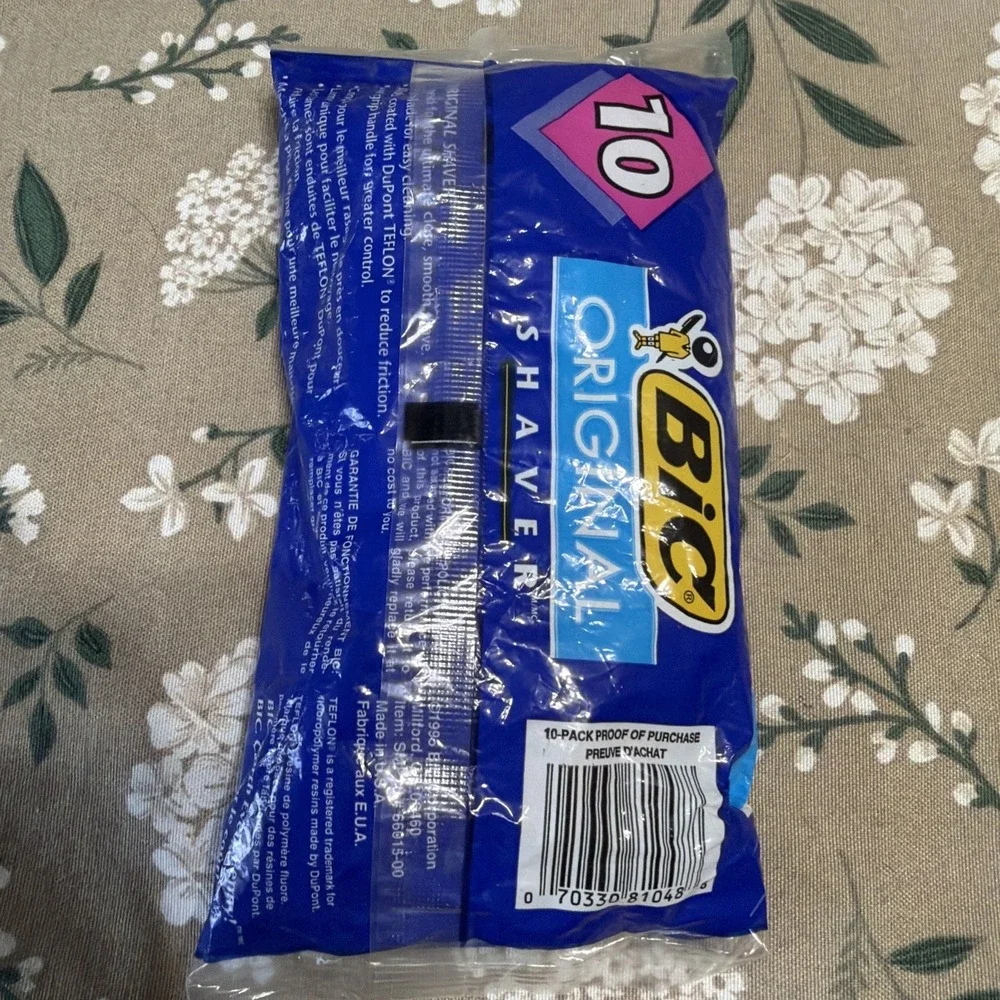 New Vintage 1990's BIC Shaver Original Disposable Razors 10 Pack New Old Stock!
